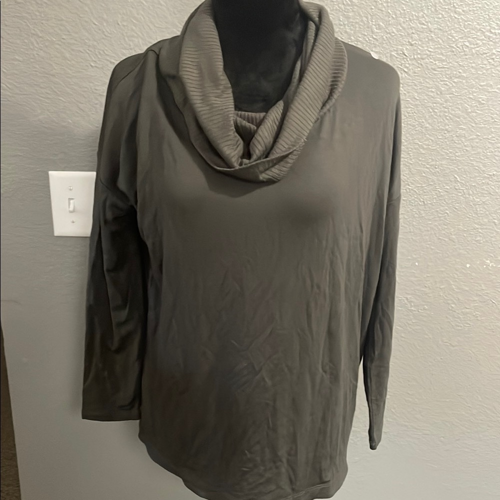 LOFT Elegant Gray Cowl Neck Sweater
